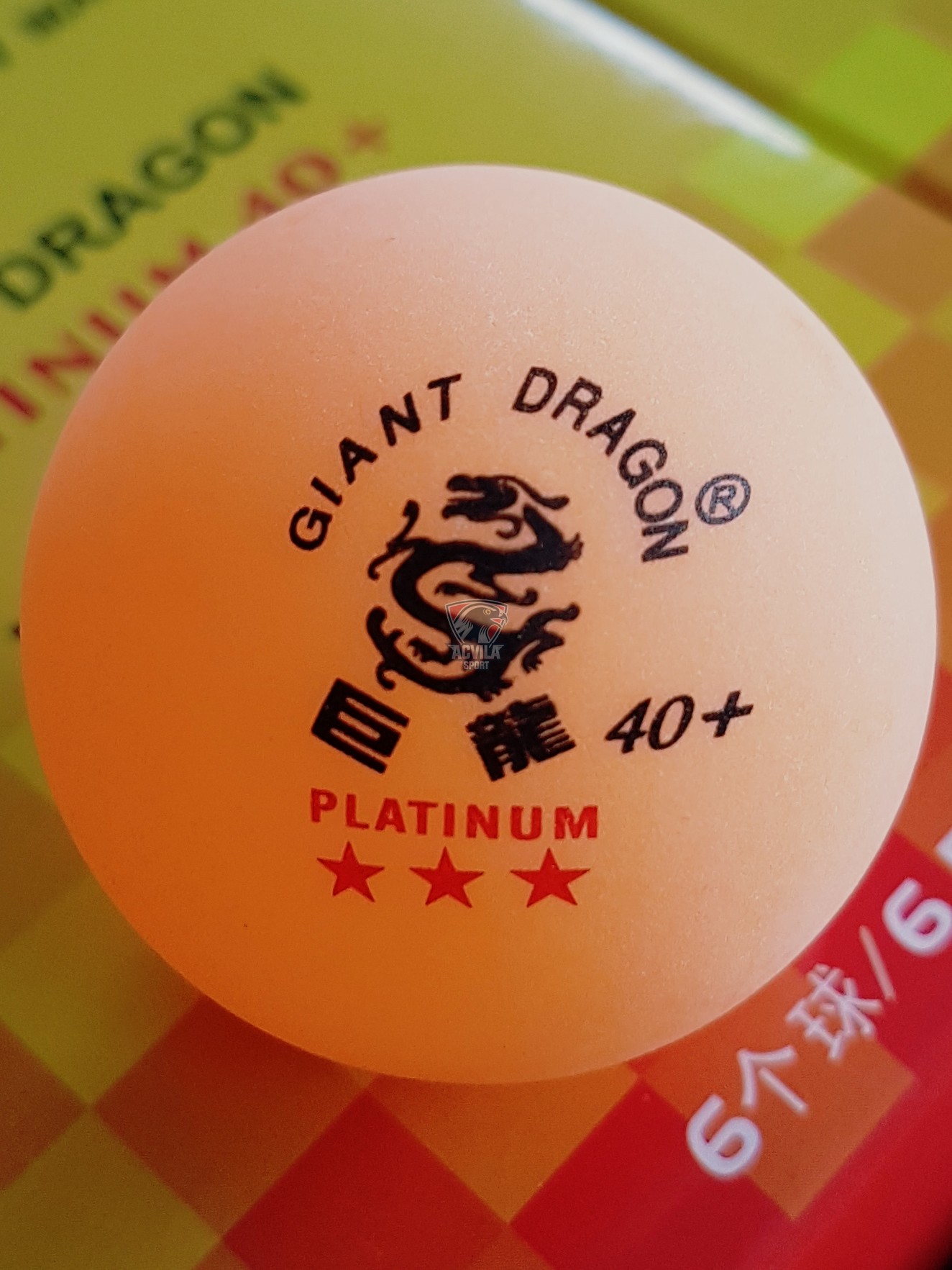 photo 2 Мяч для настольного тенниса Giant Dragon Platinum 40+ 3 звезды